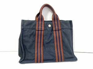 【中古】HERMES エルメス　ハンドバッグ　カバン　キャンバス　フールトゥ