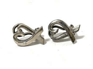 [ used ]TIFFANY&Co. Tiffany earrings SV925 silver la vi ng Heart 