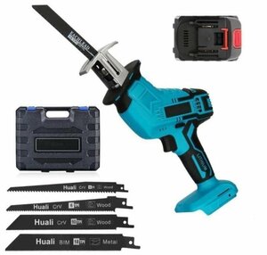  electric saw reciprocating engine so- rechargeable cordless rechargeable saw 21V continuously variable transmission garden tree pruning metal cutting woodworking cutting Makita battery using together 