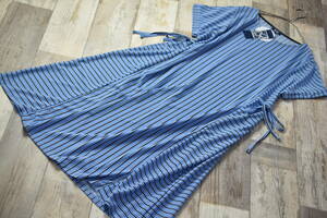 Part2 by Junko Shimada short sleeves stripe pattern jersey One-piece large size LL unused goods 