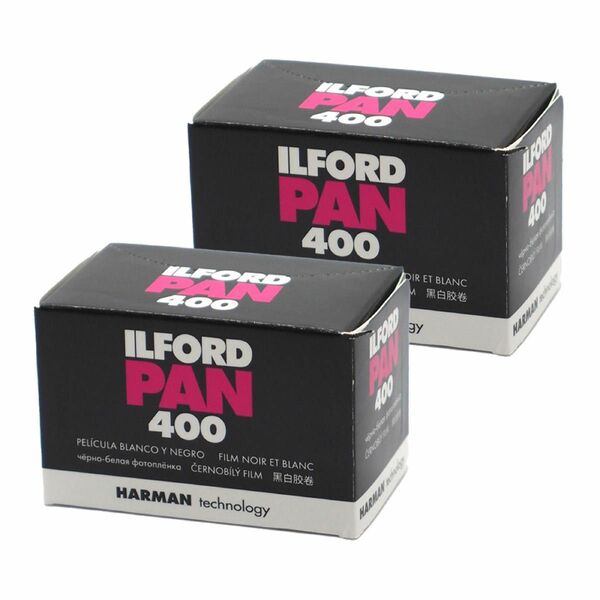 白黒フィルム イルフォード ILFORD PAN 400 36枚撮り 2本 モノクロフィルム