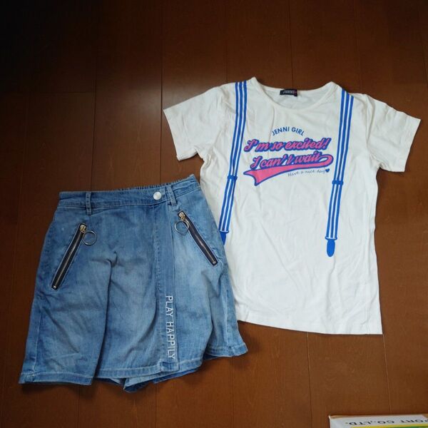 JENNI Tシャツ キュロットパンツ 2枚セット 160cm