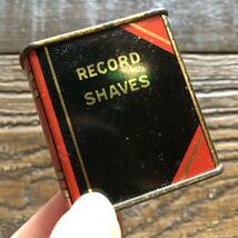 即決 ～1950s MADE IN USA Record Shaves ヴィンテージ缶 ブック 本型 ケース / 小物 デスク雑貨 アンティーク シャビー 古着_画像6