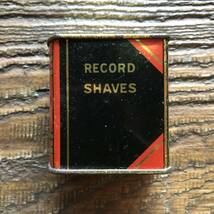 即決 ～1950s MADE IN USA Record Shaves ヴィンテージ缶 ブック 本型 ケース / 小物 デスク雑貨 アンティーク シャビー 古着_画像1
