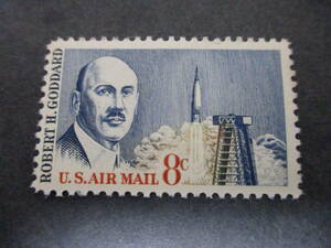*** America 1964 year [ aviation stamp ( aviation departure Akira house Robert *H* Goddard 8C ) ] single one-side unused glue availability *** well-known person 