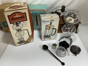  Showa Retro coffee maker .. coffee siphon coffee rhinoceros ho n coffee mill . tea antique that time thing present condition goods set sale 