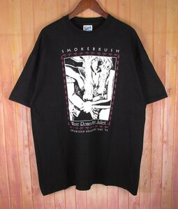 ST10903 90s Shakespeare Fest 93 WHERE ROMEO MET JULIET Tシャツ HANES USA製 ブラック X LARGE（クリックポスト可）