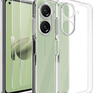 【2枚+1個】ASUS Zenfone 10用保護フィルム 強化ガラス クリア