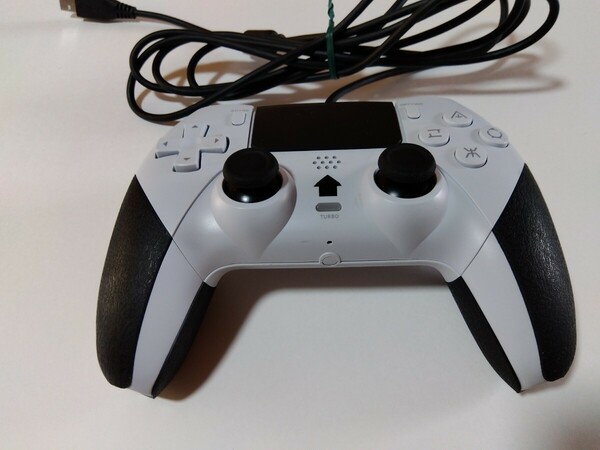 PS4 互換品 ワイヤード コントローラー ホワイト 有線