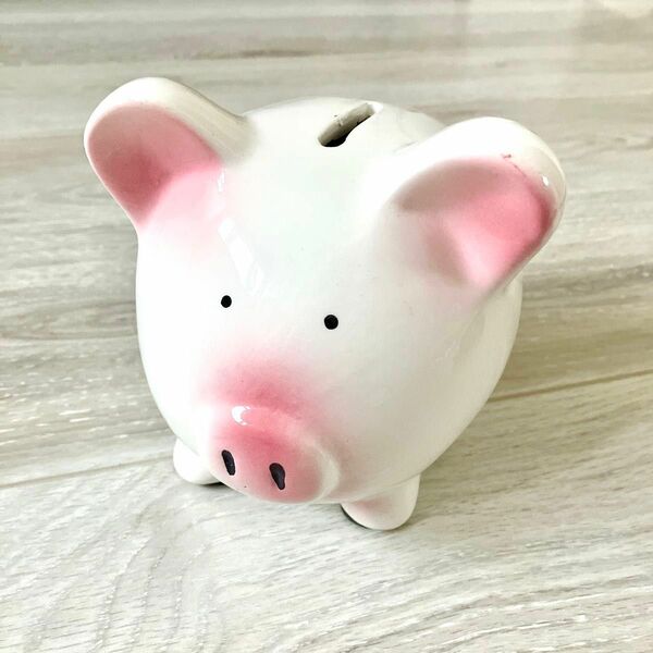 豚の貯金箱　貯金箱　陶器 置物