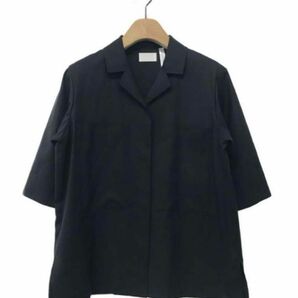 コルピエロ　オープンカラーシャツ　開襟シャツ　エストネーション　ブラック　黒 半袖シャツ
