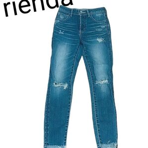 rienda ダメージ デニムパンツ ジーンズ スキニー デニム パンツ