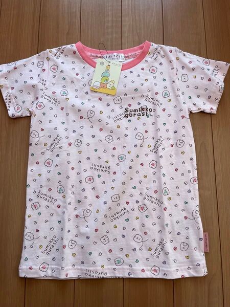 すみっコぐらしtシャツ 140新品タグ付き半袖総柄本体綿100% Tシャツ 半袖Tシャツ キッズ 半袖 女の子