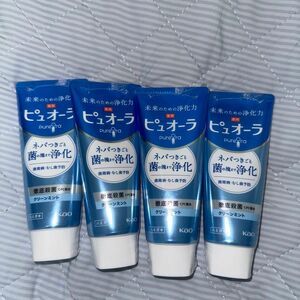 ピュオーラ　歯磨き粉　クリーンミント　4本115g 薬用ハミガキ 歯周病予防に　 花王　まとめ売り　