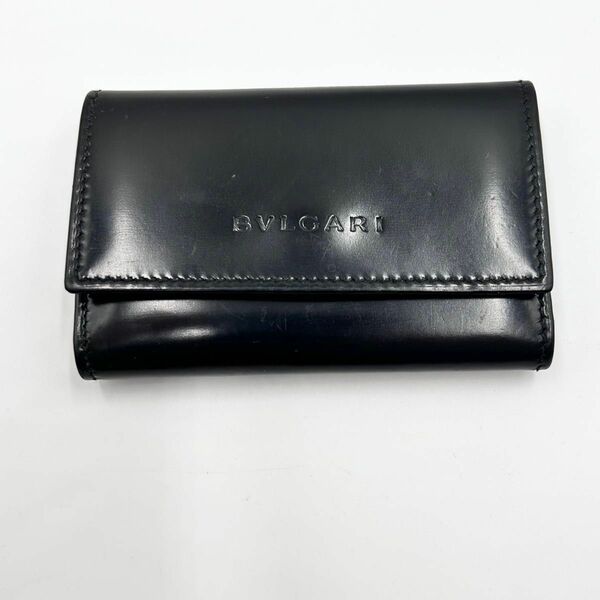 BVLGARI ブルガリ　パテントレザー　キーケース　ブラック　黒 ブラック