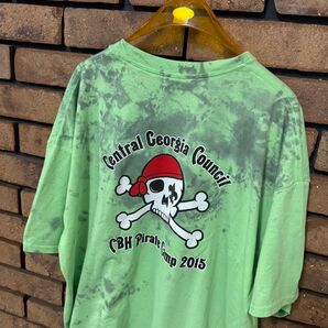 アメリカ古着 パイレーツ Tシャツ ライムグリーン