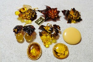 B2050ps.@ tortoise shell tortoise shell brooch Vintage accessory large amount set together . summarize set sale .... pendant 2way contains 