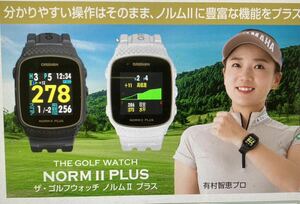 美品グリーンオンゴルフウォッチNORM II PLUS 高低差距離表示あ　みちびきＬのＳ対応