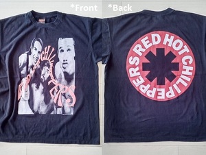 ［ XL ］RED HOT CHILI PEPPERS レッドホットチリペッパーズ レッチリ curving logo バンド ビンテージスタイル プリントTシャツ *BIO 新品