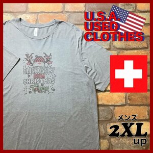 ME10-243*USA big size * domestic hard-to-find [EMERGENCY ROOM] medical care series ER short sleeves T-shirt [ men's 2XL] gray USA old clothes large size American Casual 