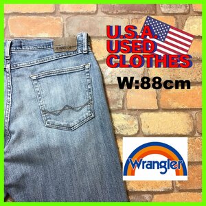 DP1-036★USA買付品★希少【Wrangler】ブーツカット リラックスフィット デニムパンツ【W32 メンズ M】ライトブルー ジーンズ フレア