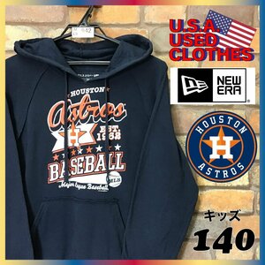 ME5-942★USA直輸入★【5TH&OCEAN by NEWERA】MLB ヒューストン・アストロズ ビッグプリント フーディ 【ユース M 140】紺 メジャー