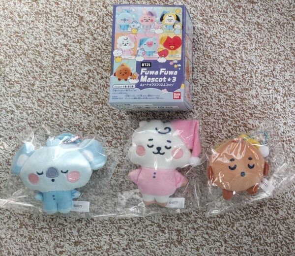 BT21 ふわふわマスコット3 Koya&Rj&Shooky