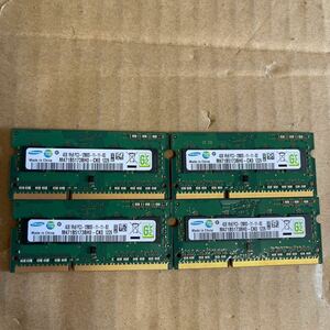 (503)SAMSUNG 4GB 1Rx8 pc3-12800S 4枚セット