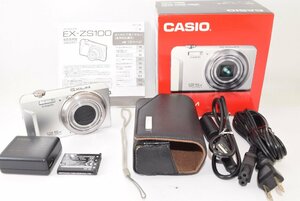 ★美品★ CASIO カシオ EXILIM EX-ZS100 シルバー コンパクトデジタルカメラ 2406015