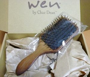 [ new goods unopened ]wen(wen) wooden paddle brush hair brush cleansing conditioner . scalp massage, scalp care also 