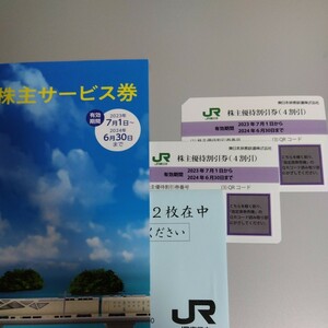 JR東日本旅客鉄道　株主優待割引券2枚　株主サービス券