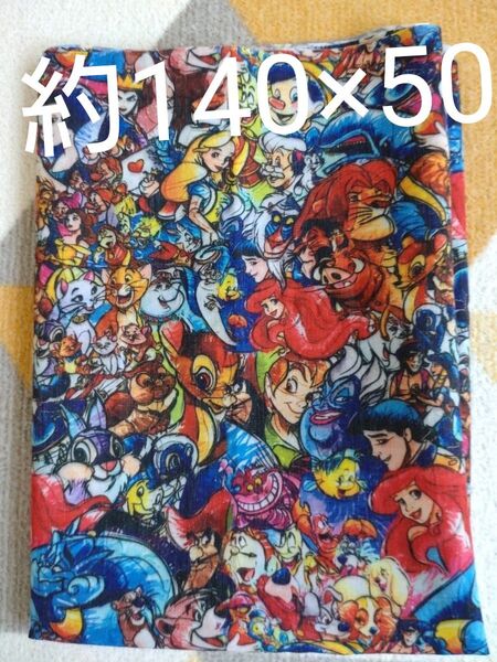 はぎれ生地 綿ポリ ディズニー 約140×50センチ