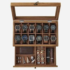  new goods 1 2 ps JOW012K01 birthday celebration gift lady's nz drawer attaching clock case SONGMICS wooden 77