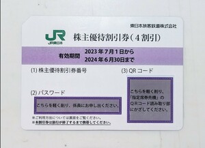 在庫4 コード通知のみ JR東日本 株主優待割引券