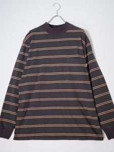 JACKSON MATISSE/ジャクソンマティス 2024SS Mock Neck BORDER Longsleeve Teeモックネック ボーダー 長袖Tシャツ新品 [MTSA75368]