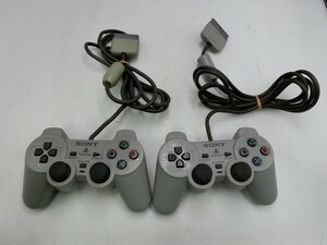 【HW99-97】【60サイズ】▲SONY ソニー/PS1 プレイステーション用 コントローラー SCPH-1200 2個セット/ジャンク扱い/※傷・汚れ・ヤケ有