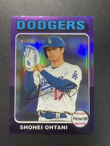 大谷翔平 2024 Topps Heritage PURPLE REFRACTOR リフラクター Chrome Shohei Ohtani ドジャース Dodgers MLBカード WBC 