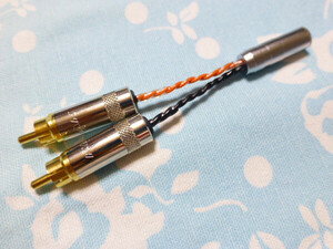 3.5mm3極 (メス) → RCA ×2 ステレオ 変換ケーブル オーグライン +pt 撚り線 オヤイデ J-3.5 SR 高品質ver nano iDSD Hugo