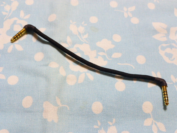 4.4mm5極 - 4.4mm5極 ライン入力 BELDEN 1804a 15cm L-L 構成 柔軟 低背 コンパクト加工 ZEN DAC ZEN CAN BD20 BA2 R2R2000 DX220MAX