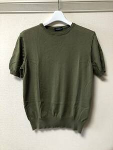#mo Luger no# size 46 # cotton nylon stretch knitted # olive # dollar moa The no-nekru Cheer -ni