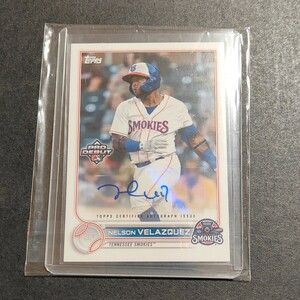 ［Nelson Velazquez］Topps MLB メジャーリーグ 直筆サインカード auto 