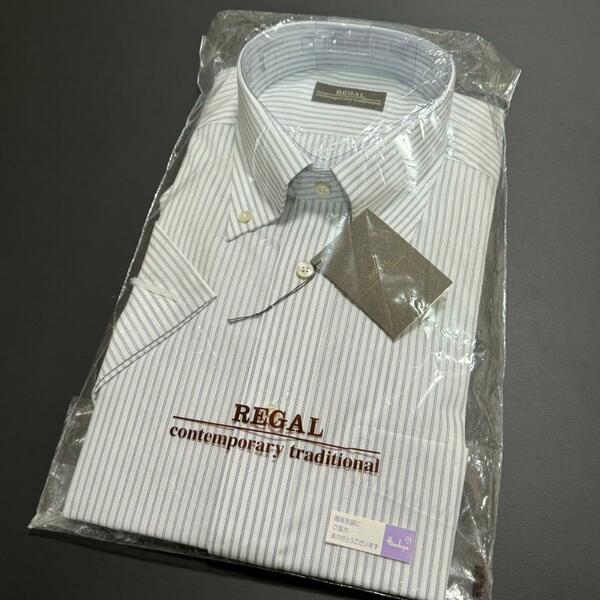  【新品未使用品】 REGAL リーガル 半袖 Yシャツ ワイシャツ ストライプ 39サイズ メンズ ブランド