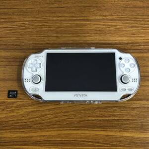 【１円スタート!/起動品】SONY PSVITA ホワイト PCH-1000 本体のみ メモリーカード32GB セット 本体・メモカ初期化済 G240603-57