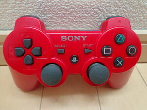 【SONY】 PlayStation3 DUALSHOCK3 デュアルショック3　レッド/コントローラー　PS3/プレイステーション3