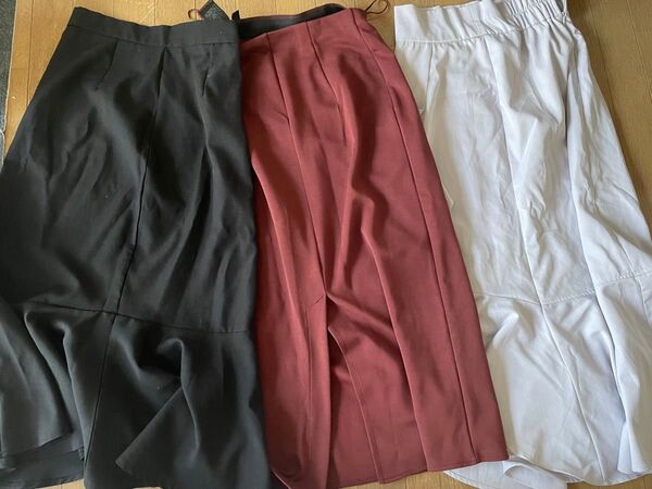ロングスカート マーメイドスカート 3点セット