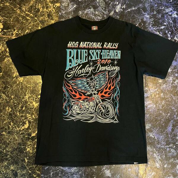 basic cover harley davidson the big rally ハーレーダビッドソン 古着 Tシャツ 