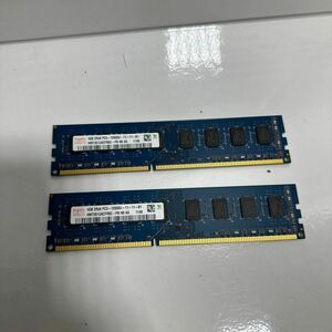 「1FX」HYNIX PC3-12800U DDR3メモリ4GB 2枚セット計8GB 動作保証(240606)