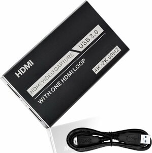 4K HDMI キャプチャーボード USB3.0 60fps パススルー フルHD ビデオキャプチャー 内蔵 ゲーム実況生配信、ライブビデオ配信、録画に適用
