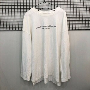 K26 長袖Tシャツ GU 白 XXL　ビッグサイズ ロゴ　フォント