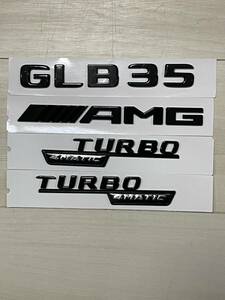 メルセデスベンツ GLB35 AMG エンブレム x247 グロスブラック　艶あり黒　ステッカー　シール TURBO 4MATIC